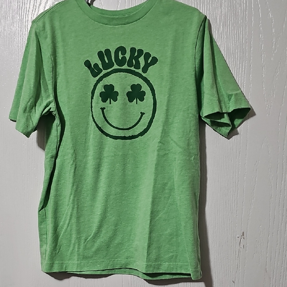 Wonder Nation Green Lucky Clover Kids Tee